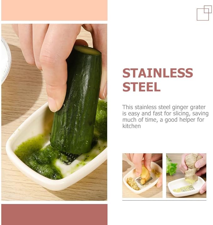 HOLIDYOYO Ginger Garlic Grater Reusable Hand Grater Kitchen Tool for Ginger Garlic Fruit Easy Cleaning 3.93 X 2.75 X 0.78 in