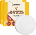 Katbite Unbleached Parchment Paper Rounds, Heavy Duty, White, 8 Inch 400Pcs