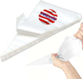 AMBESTAR Disposable Piping Bags 18 inch, 200 Pcs Disposable Piping Bags, Disposable Large Pastry Bags for Cupcake, Cake Disposable Decorating Bags for Frosting