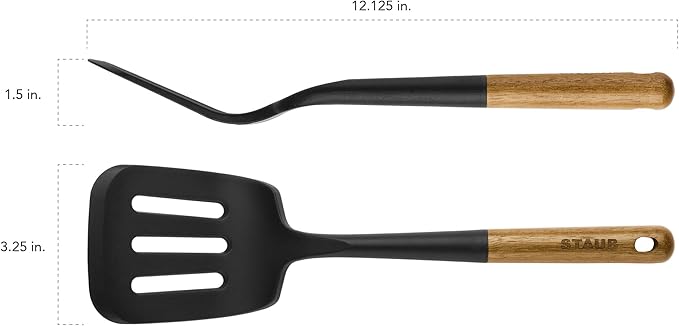 Staub Silicone Spatula, Cooking Utensil, Non-Stick, Black