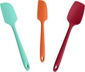 Doosu 600°F Heat Resistant Silicone Spatula Scrapers (Set of 3, Multi-4)