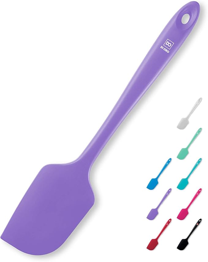 DI ORO Large Silicone Spatula - 600F Heat Resistant, Lavender