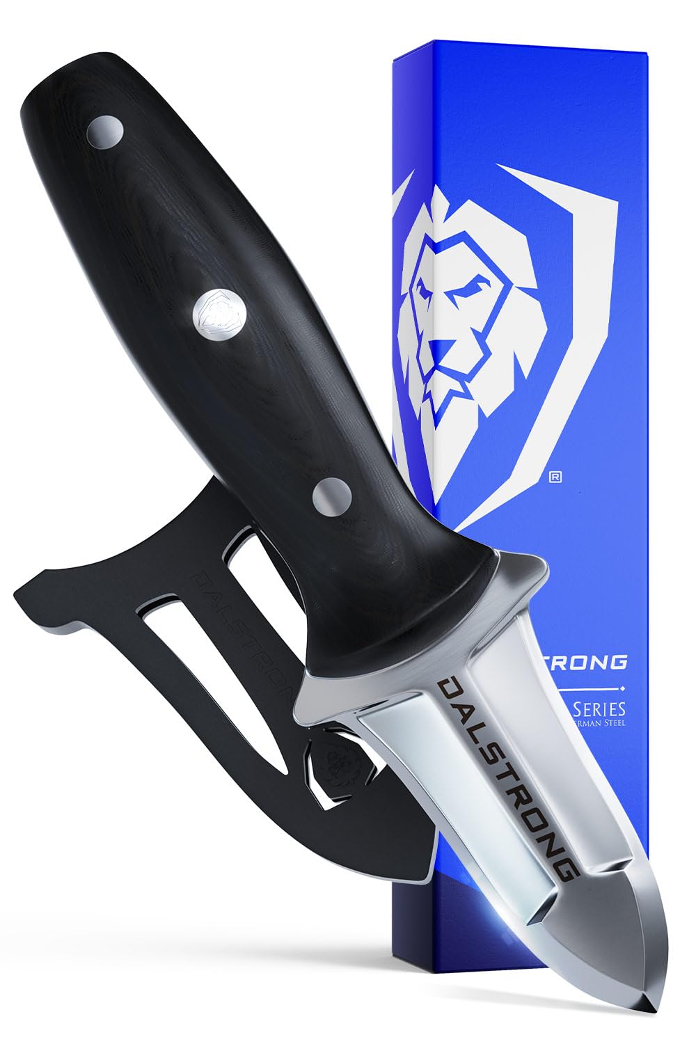 Dalstrong Clam Oyster Knife- 3” Shellfish & Oyster Shucker Clamp Knife - Gladiator Series Elite - Forged HC German Steel - Crab Eating Utensils- G10 Handle - W/Sheath- NSF Certified