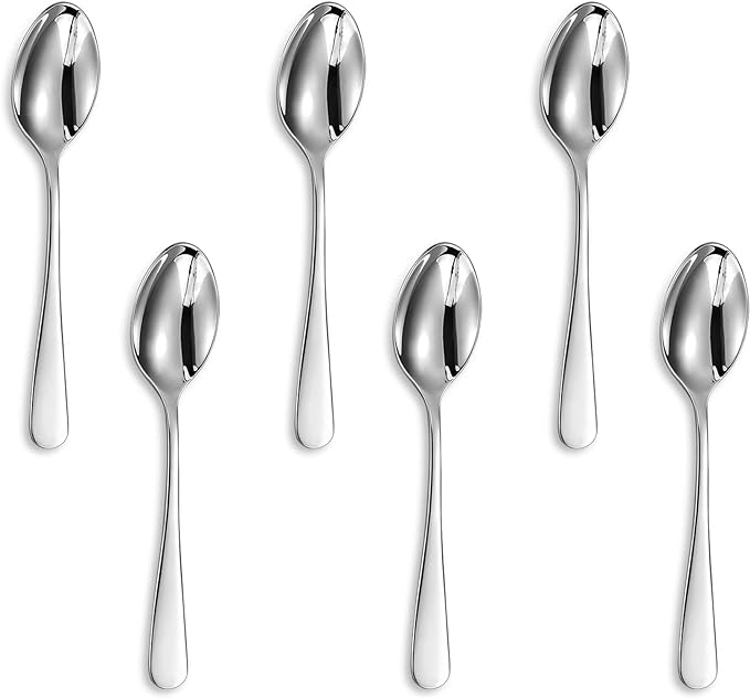 KEAWELL Premium Louise 6-Piece 4.4-Inch 18/10 Coffee Spoons (4.4 inches, 6)