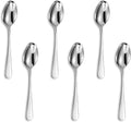 KEAWELL Premium Louise 6-Piece 4.4-Inch 18/10 Coffee Spoons (4.4 inches, 6)