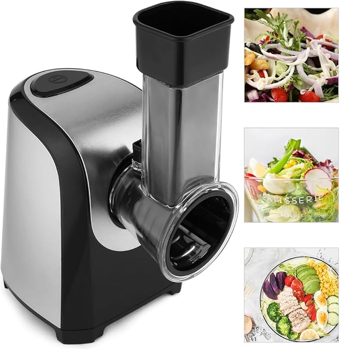 Electric Cheese Grater and Slicer Shredder for Kitchen, 150W 5 Cones