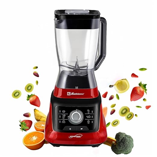 Koblenz Bob Countertop Blender, 1400W, 68 oz, Black/Red, LKM-9608