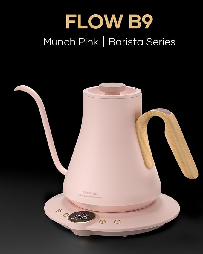 INTASTING Gooseneck Electric Kettle with ±1℉ Temperature Control 0.9 Liter