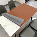 Zinkooat Faux Leather Table Cover,1.8mm Thick,30x48 Inch Desk Cover,Large Desk Mat,Table Protector,Table Cover Protector,Desk Covers On Top of Desks(Brown+Gray,30x48)