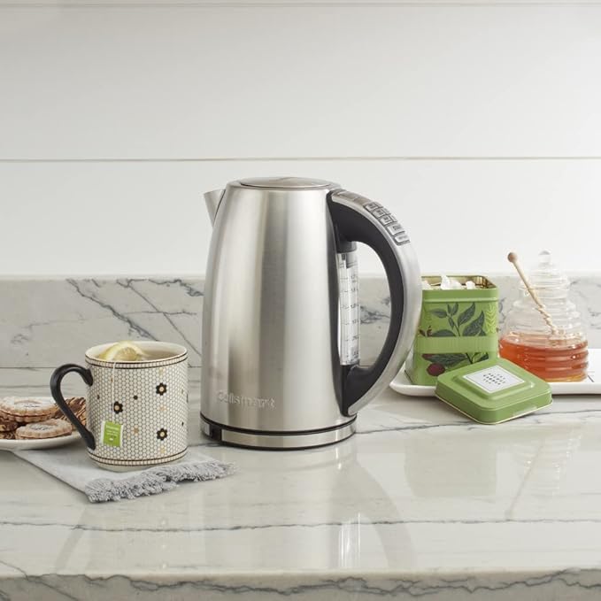 Cuisinart Electric Kettle, 1500W Fast Heating, 6 Temp Presets, 1.7L