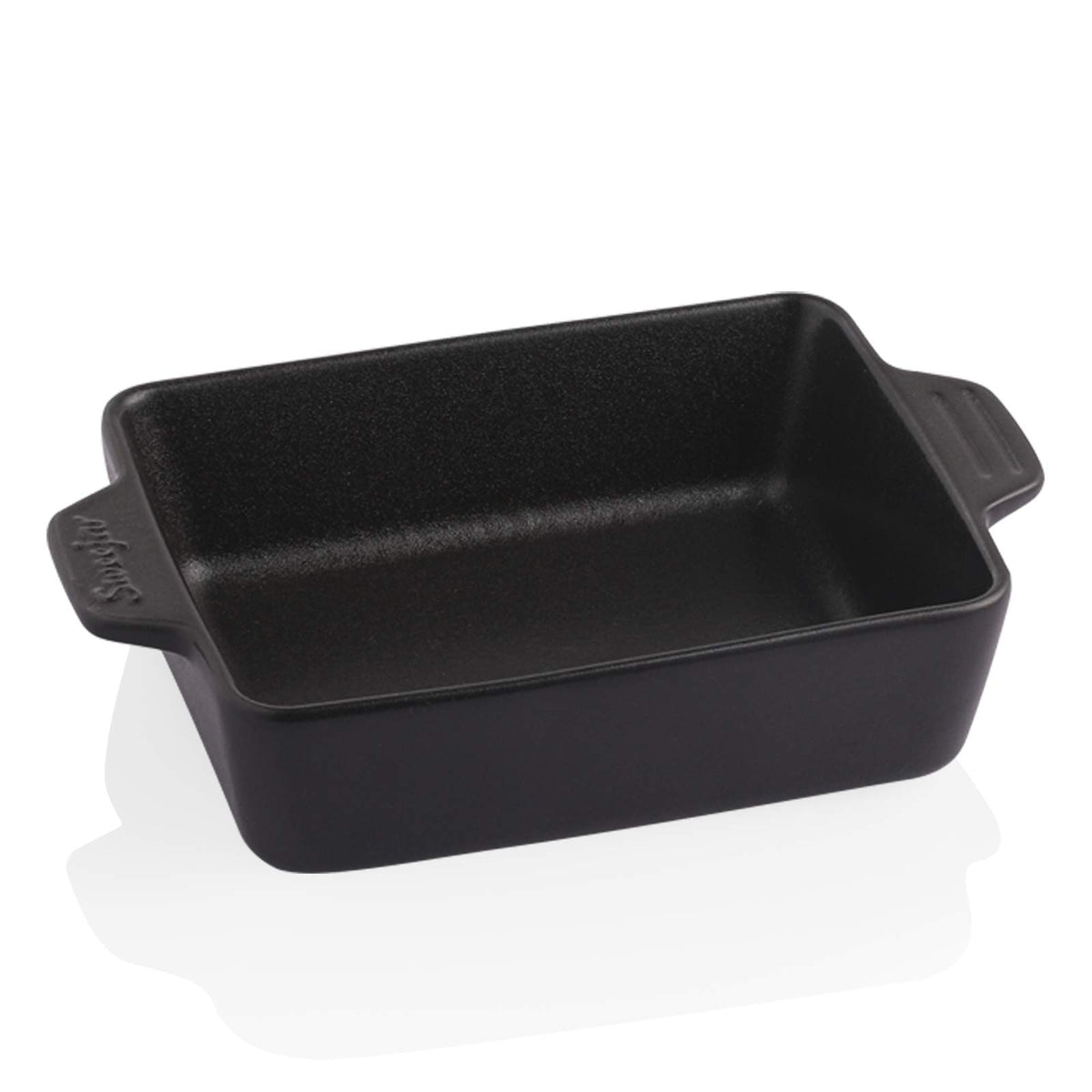 Sweejar Ceramic Baking Dish, Rectangular Small Baking Pan with Double Handles, 20 Oz for Cooking, Brownie, Kitchen, 6.5 x 4.9 x 1.8 Inches(Navy)