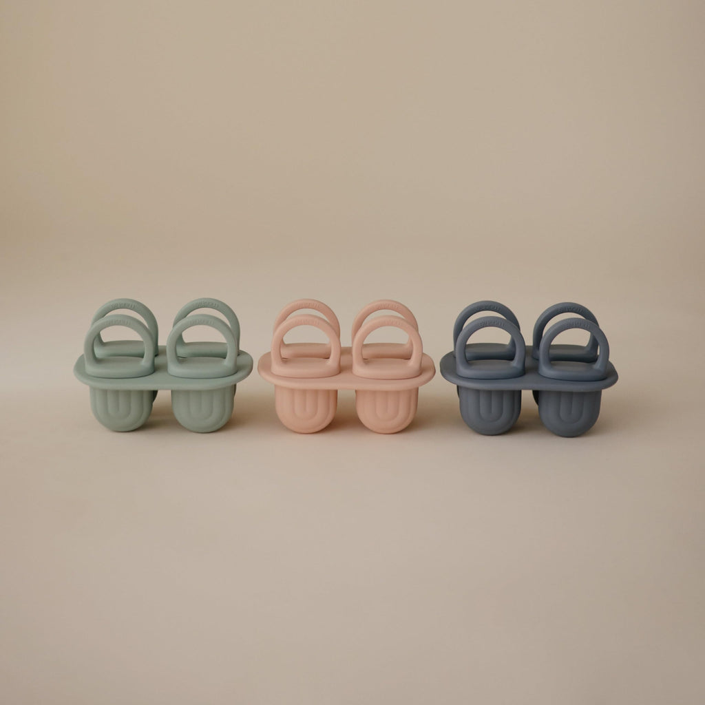 mushie Toddler Ice Pop Tray (Cambridge Blue) | 4 Pieces x 1 oz | BPA Free