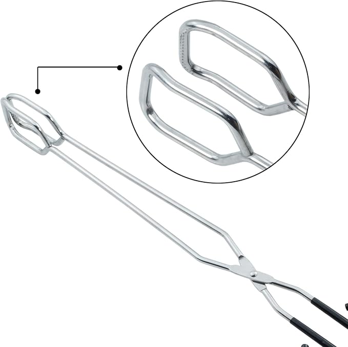 HINMAY Extra Long Scissor Tongs 16-Inch Stainless Steel Barbecue Grilling Tongs