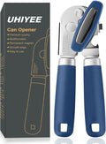 UHIYEE Manual Can Opener Hand Held with Magnet for Home Kitchen, Blue