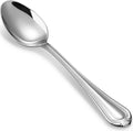 KEAWELL Pearl Edge 4-Piece 7.56-Inch Spoons (Silver, 7.56" Dinner Spoons)