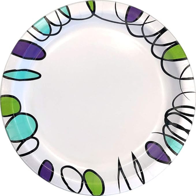Amazon Basics Ultra Paper Plates, 8.62 Inch, Disposable, 880 Count (4 Pack of 220), Packaging May Vary