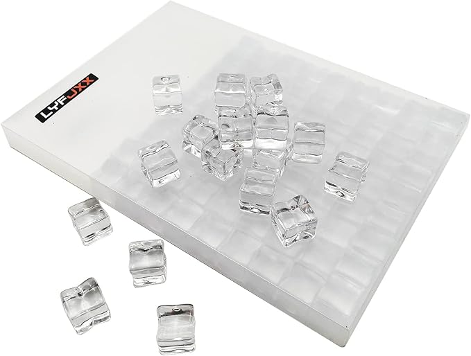 LYFJXX Fake Ice Cubes, 15mm, 100 PCS