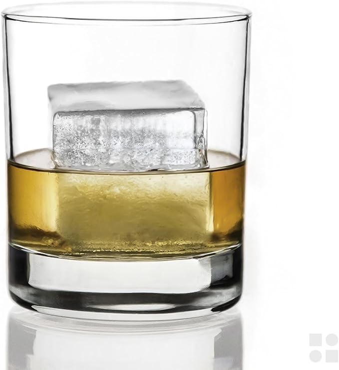 Ice Cube Molds, 2 Pack Silicone Trays for 8 Large Square Cubes