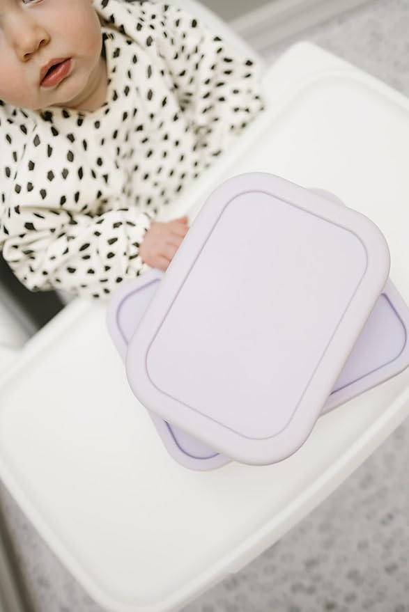 Ullabelle Kids Bento Box – 3 Compartments, Leakproof Lunch Box, BPA-Free Snack Container, Divided Lunch Box for Toddlers & Kids, Dishwasher Safe, Easy to Clean (Lilac)