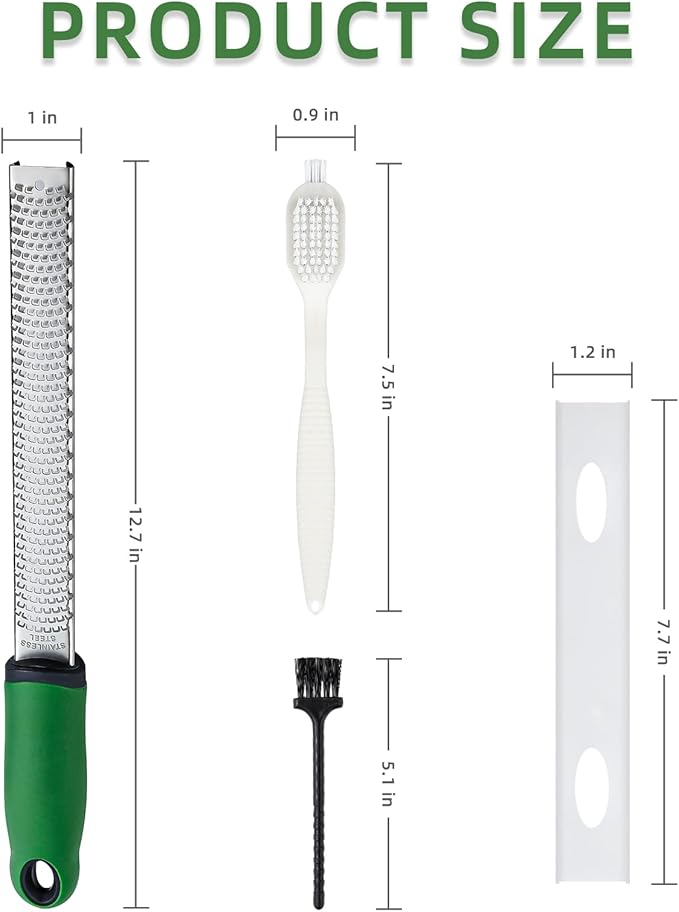 Koythin Green Handle Stainless Steel Citrus Zester Grater