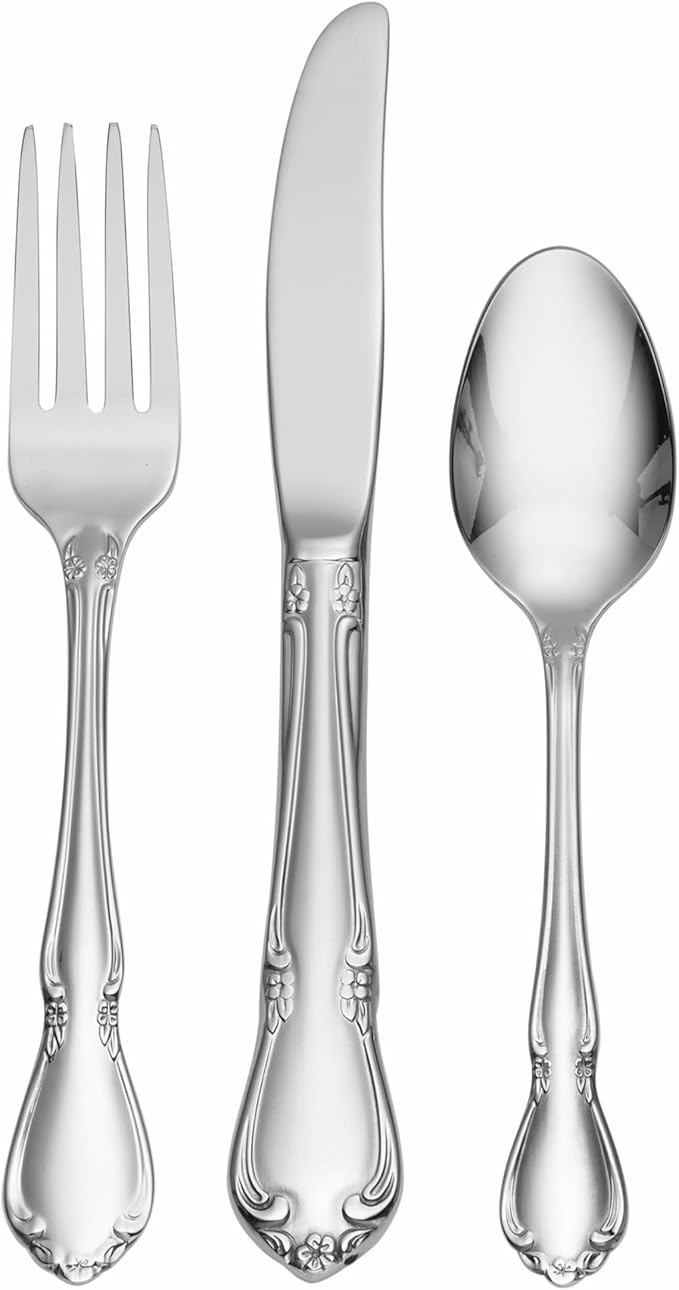 Oneida Chateau 3-Piece Child Flatware Set for 1, Toddler Silverware