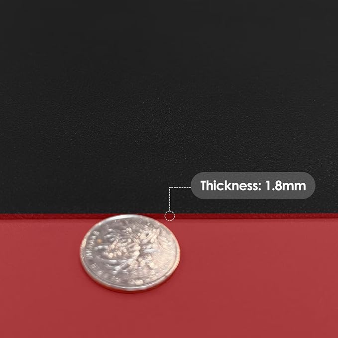 Zinkooat Faux Leather Table Cover,1.8mm Thick,42x96 Inch Table Protector,Table Protector for Dining Room Table,Dining Table Cover,Table Cover Protector.(Black+Wine Red,42x96)