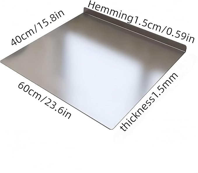 Large Stainless Steel Cutting Board for Cutting Meat, Choppers, Vegetables, Fruits, Bread and Baking Easy to clean, Easy to store, Dishwasher safe (40 * 60)