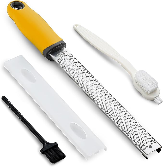 Koythin Yellow Handle Citrus Zester Cheese Shredder Grater