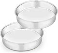 TeamFar 8 Inch Cake Pan Set of 2, Round Layer Cake Baking Pans Tins