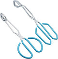 HINMAY Scissor Style Tongs 10 Inches and 11 Inches Set, Set of 2