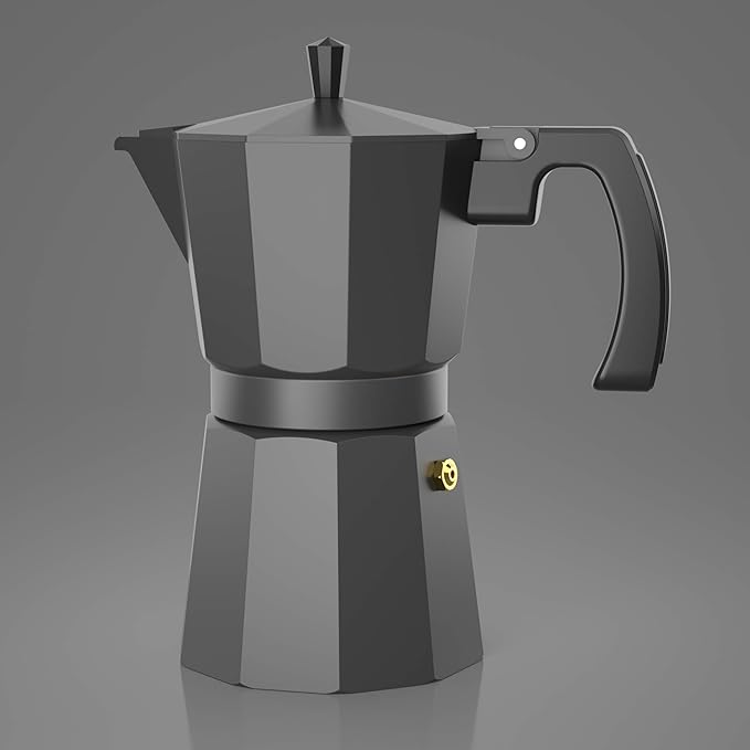 Coffee Gator Moka Pot Aluminum - 6 Cup, 12oz Stovetop Espresso Maker