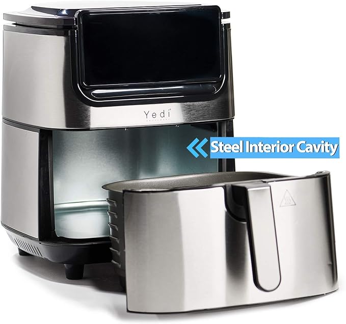 Yedi Evolution Air Fryer 6.8 Qt with Ceramic Basket, Stainless