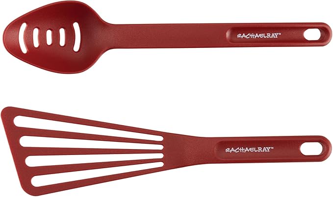 Rachael Ray Cucina Nonstick Cookware, Cranberry Red Pots and Pans Set, 12-Piece