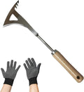 KSOUSLATU Weed Puller Tool, Manual Stainless Steel Weeding Tool, Triangle Shape for Lawn Vegetable Garden Farm Planting