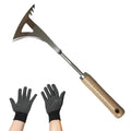 KSOUSLATU Weed Puller Tool, Manual Stainless Steel Weeding Tool, Triangle Shape for Lawn Vegetable Garden Farm Planting