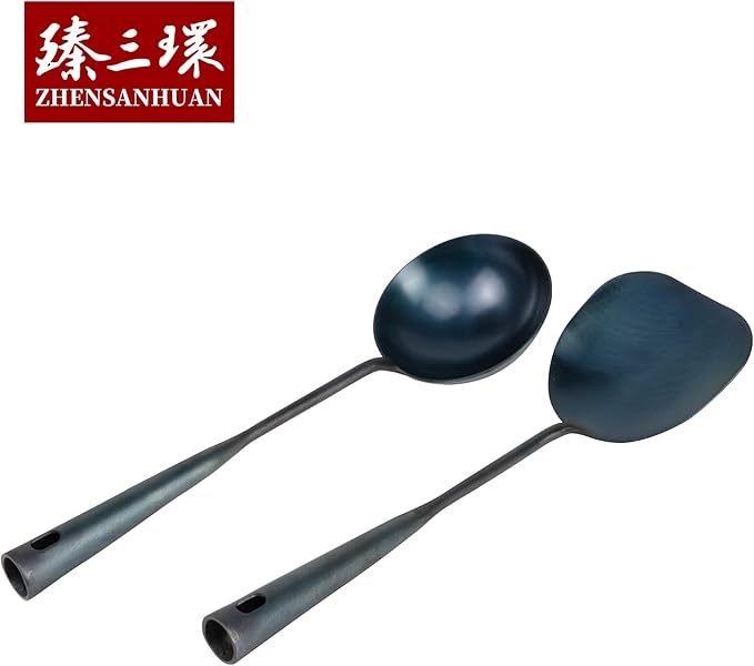 ZhenSanHuan HandMade Chef Spatula Wok Utensils (Spatula 32CM)