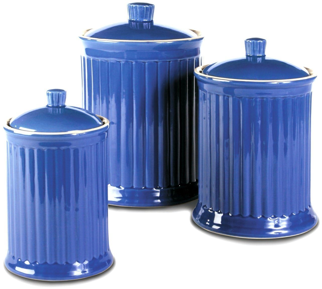 Omniware Simsbury Canisters 88 Oz - Simply Blue, Set of 3