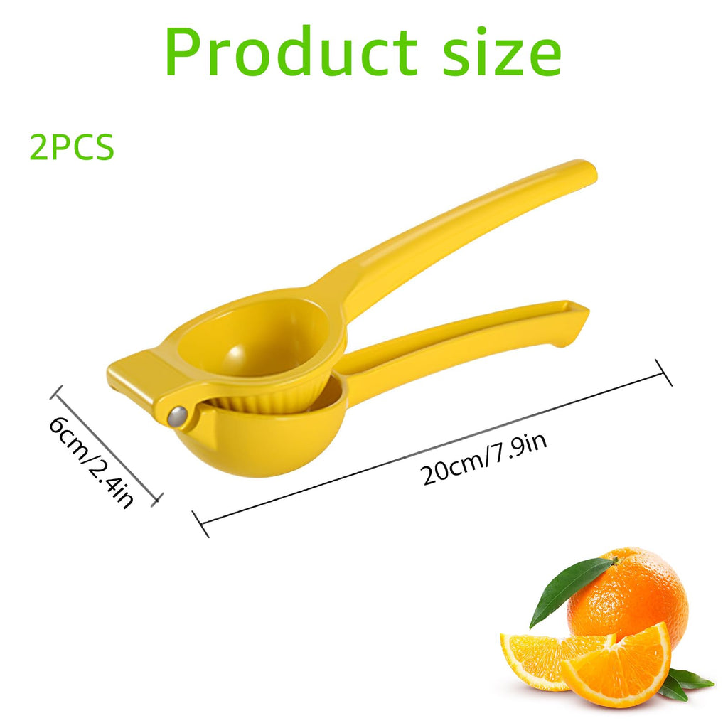 2 Pcs Lemon Squeezer Hand Press Aluminum Alloy Lime Squeezer Manual Citrus Juicer Multipurpose Lime Juicer for Kitchen Bar Restaurant