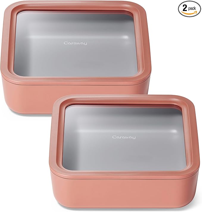 Caraway 2-Piece Glass Food Storage Set with Lids