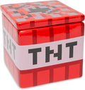 Minecraft TNT Block 6-Inch Ceramic Cookie Jar Container With Lid | Kitchen Storage For Snacks