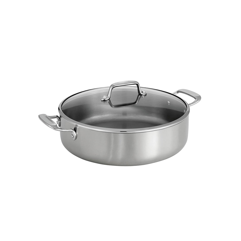 Tramontina Boston Tri-Ply Clad Stainless Steel 6-Quart Braiser Pan with Lid