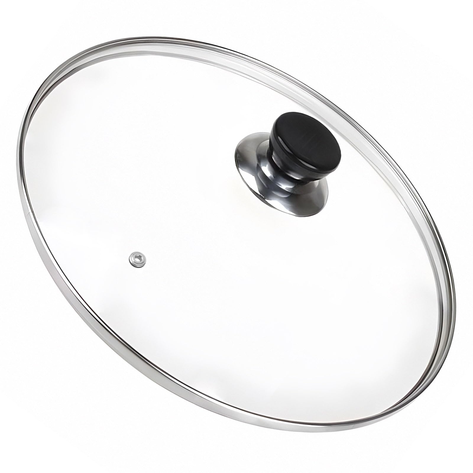 Vortihive 10.25" Pan Lid, Round Tempered Glass Pan Cover with Steam Vent