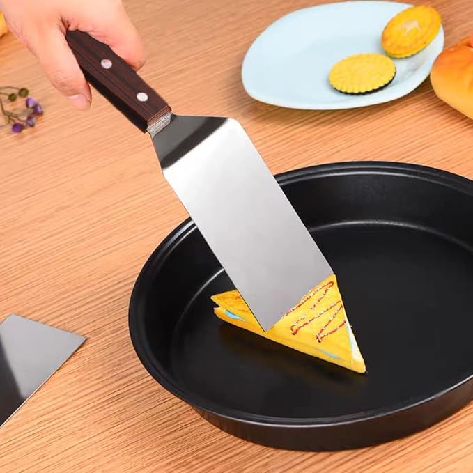 KLAQQED Metal Spatula for Cast Iron Skillet Grill Stainless Steel Spatula for Burger, Fish Turner Griddle Spatula, Spachulas Egg Flipper, Flat Top Metal Spatula for Cooking BBQ