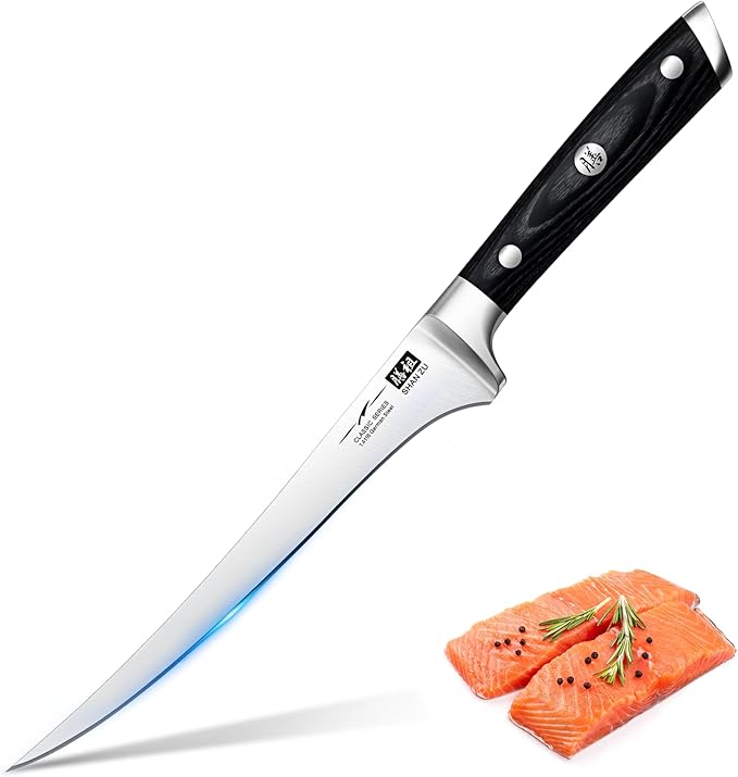 SHAN ZU Fillet Knife 7 Inch- Edge Deboning Fish and Meat Knife