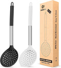 BUNDLEPRO Kitchen Ladle Strainer, 2 Pack, Black-White