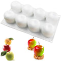 OCPO Kitchen Apple Silicone Mold for Baking Mousse Cake, 8 Cavities