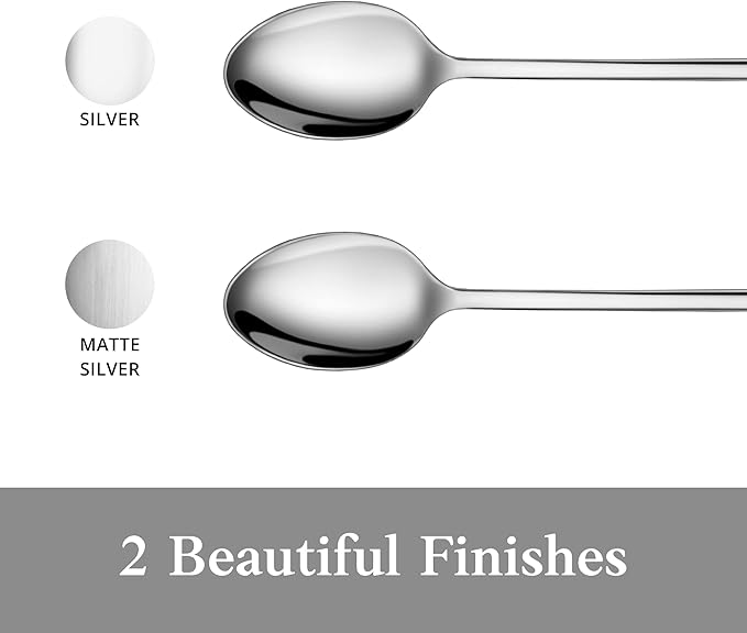 Artaste Rain Iced Tea Spoons, 9.5-Inch, Silver, Set of 6