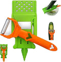 Pelador Multifuncional 2-en-1, Stainless Steel Vegetable Peeler Slicer with Grater and Spiralizer, for All Fruits and Vegetables (1Pcs)