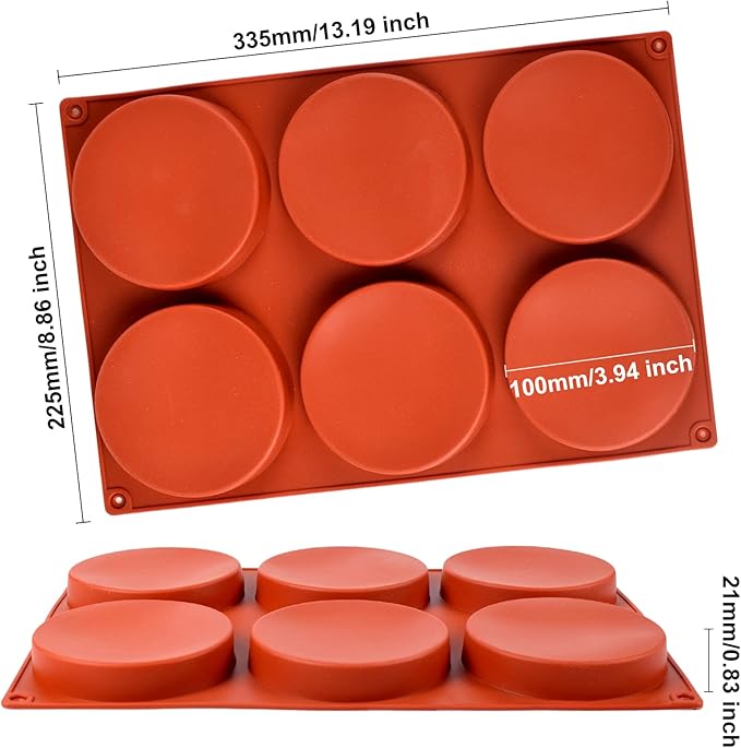 Goensjt 3 Pack Silicone Muffin Top Pans 4 Inch Jumbo Egg Molds