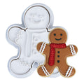 Flycalf Christmas Cookie Cutters Gingerbread Shapes with Plunger Stamps Holiday PLA Baking Accessories Cutter Molds Gifts Decorative Party 3.5" Kitchen Cake Supplies